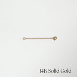 5cm 14K solid gold chain extender with spring ring clasp – tarnish-free & hypoallergenic