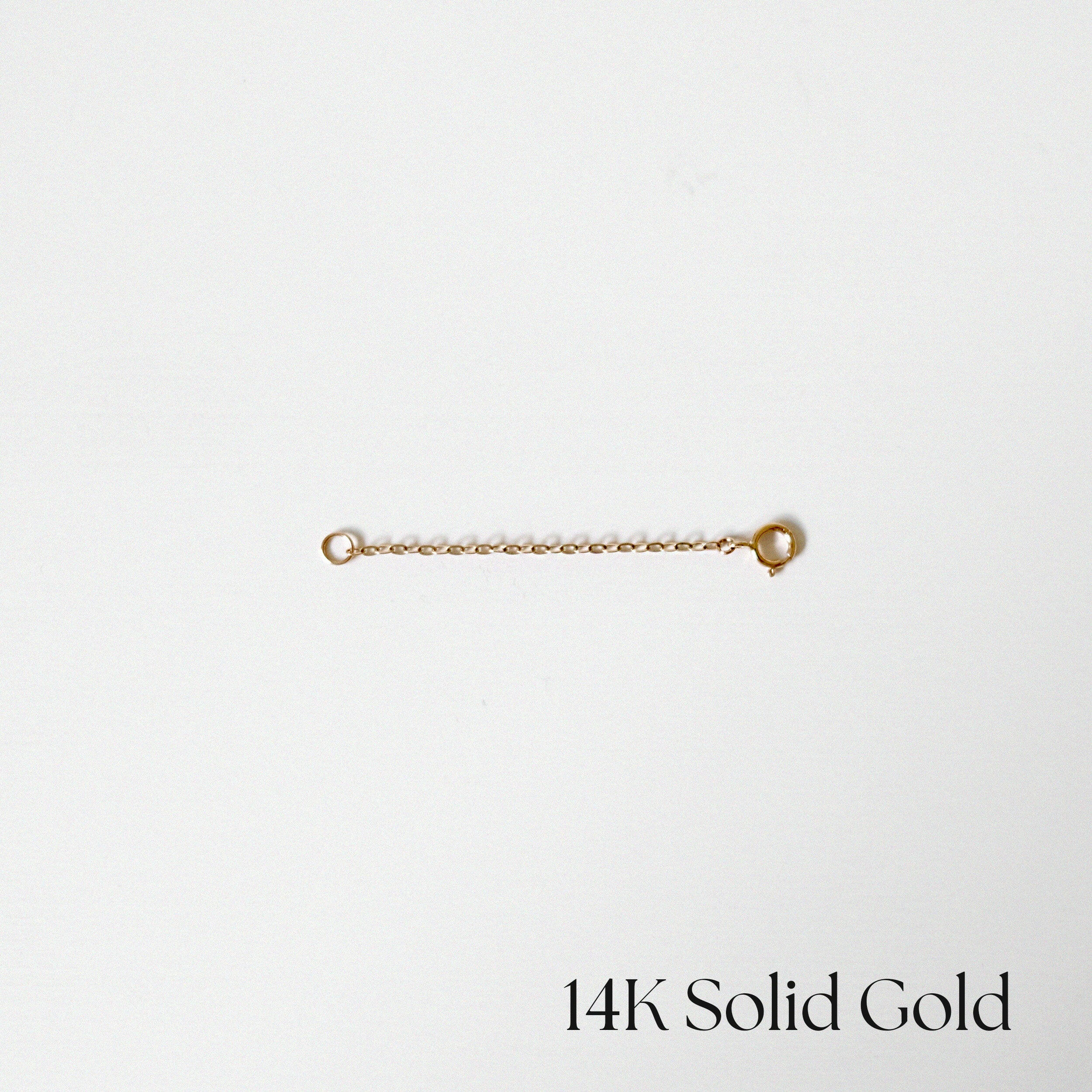 5cm 14K solid gold chain extender with spring ring clasp – tarnish-free & hypoallergenic