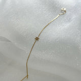 Minimalist personalized gold bracelet with high polish finish