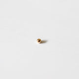 Detailed close-up of 2.9mm diameter 14K gold earring back