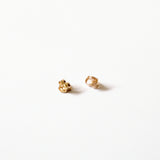 Detailed shot of 14K gold earring backs with high-shine finish and secure grip