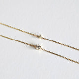 Elegant crystal bracelet featuring a dainty chain with 3mm cubic zirconia stone accents, perfect for sophisticated style