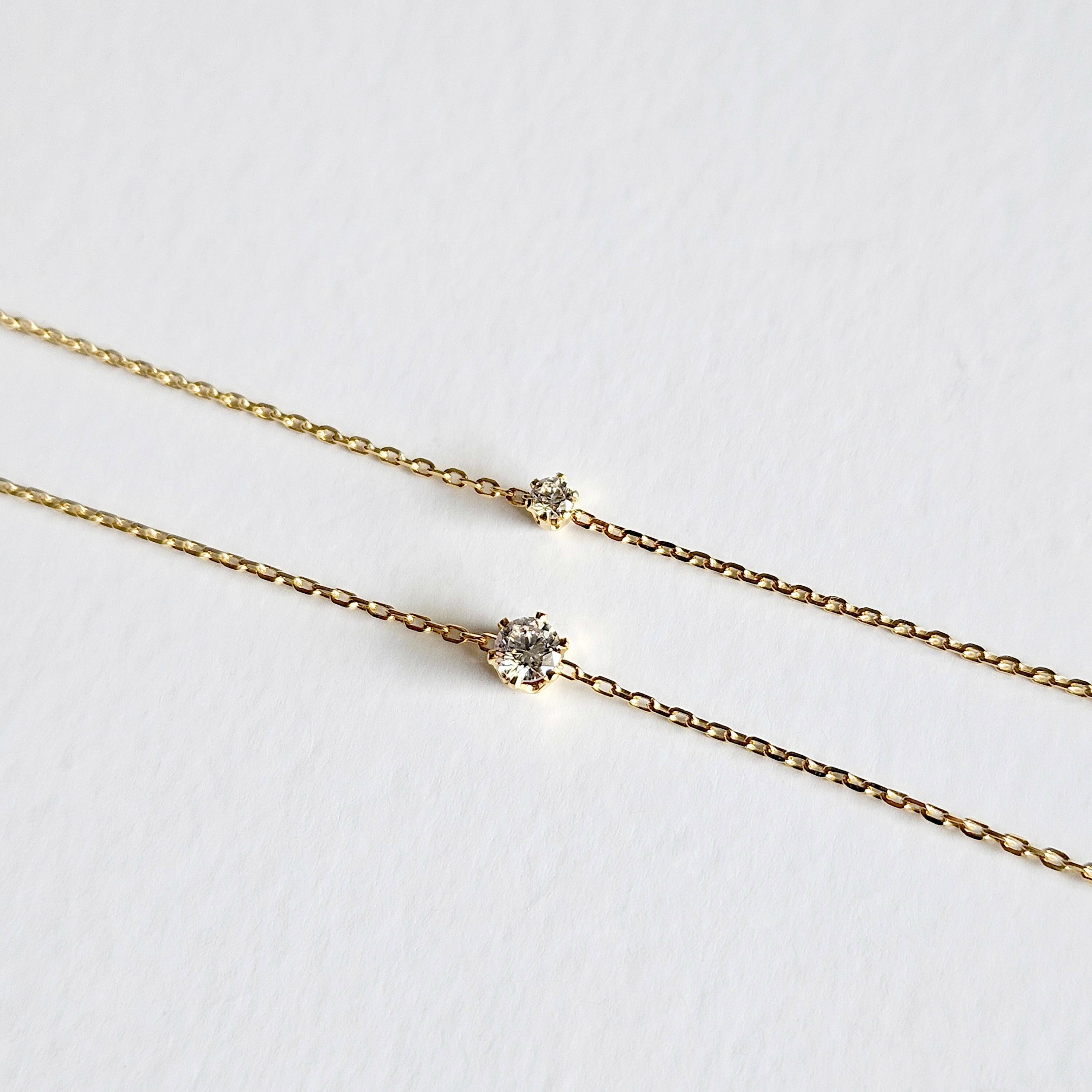 Elegant crystal bracelet featuring a dainty chain with 3mm cubic zirconia stone accents, perfect for sophisticated style