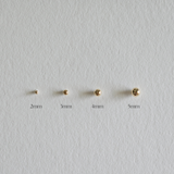 Sphere 14K Solid Gold Studs (4 Different Size)