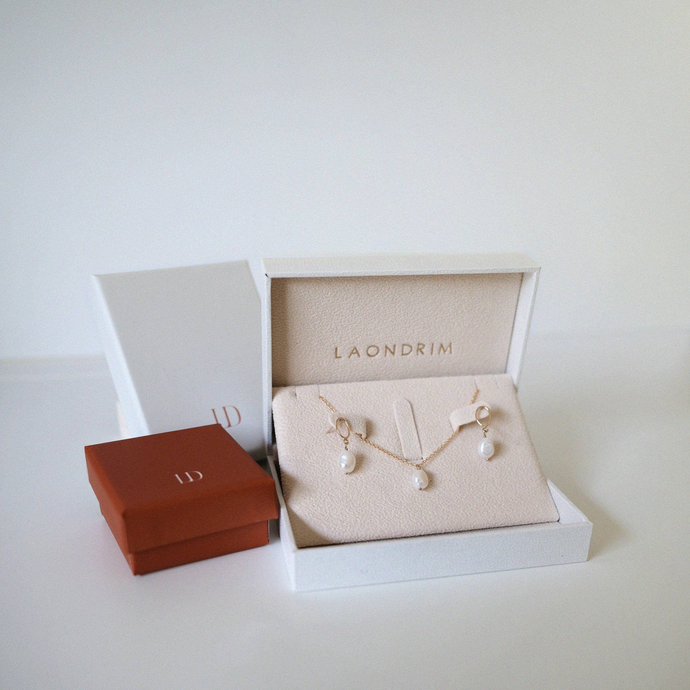 Gold Filled Celina Pearl Necklace with gift wrapped