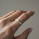 Colour Stone With Pearl Ring