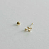 14K Croce Cartilage Earring.