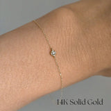 Model wearing the Diamond Accent Bracelet alone on wrist for an elegant minimalist look