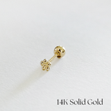 Cutie Flower 14K Solid Gold Cartilage Earring