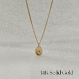 14K Dear Initial Necklace