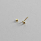 Back view of solid gold earring closure