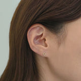 14K Donut Cartilage Earring shown in ear close-up