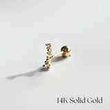 Side profile of the Ella earring on a neutral background