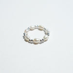 Evia Perla Ring featuring pearl style with sleek beads ball, and pearl alternating ring design