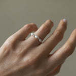 Evia Perla Ring featuring pearl style with sleek beads ball, and pearl alternating ring design