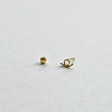 Screwball back detail of Freeline II cartilage stud earring in gold