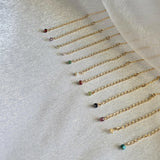 Side angle showing variation in stone shapes and colours