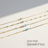 Gold Filled Love Gemstone Bracelet