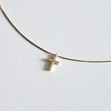 Dainty Crystal Cross Necklace