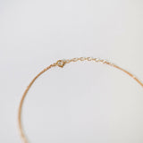 Close-up of gold-filled clasp and adjustable extension chain on Ally Anklet with polished finish.