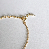 Detailed view of lobster clasp and extension links on bracelet