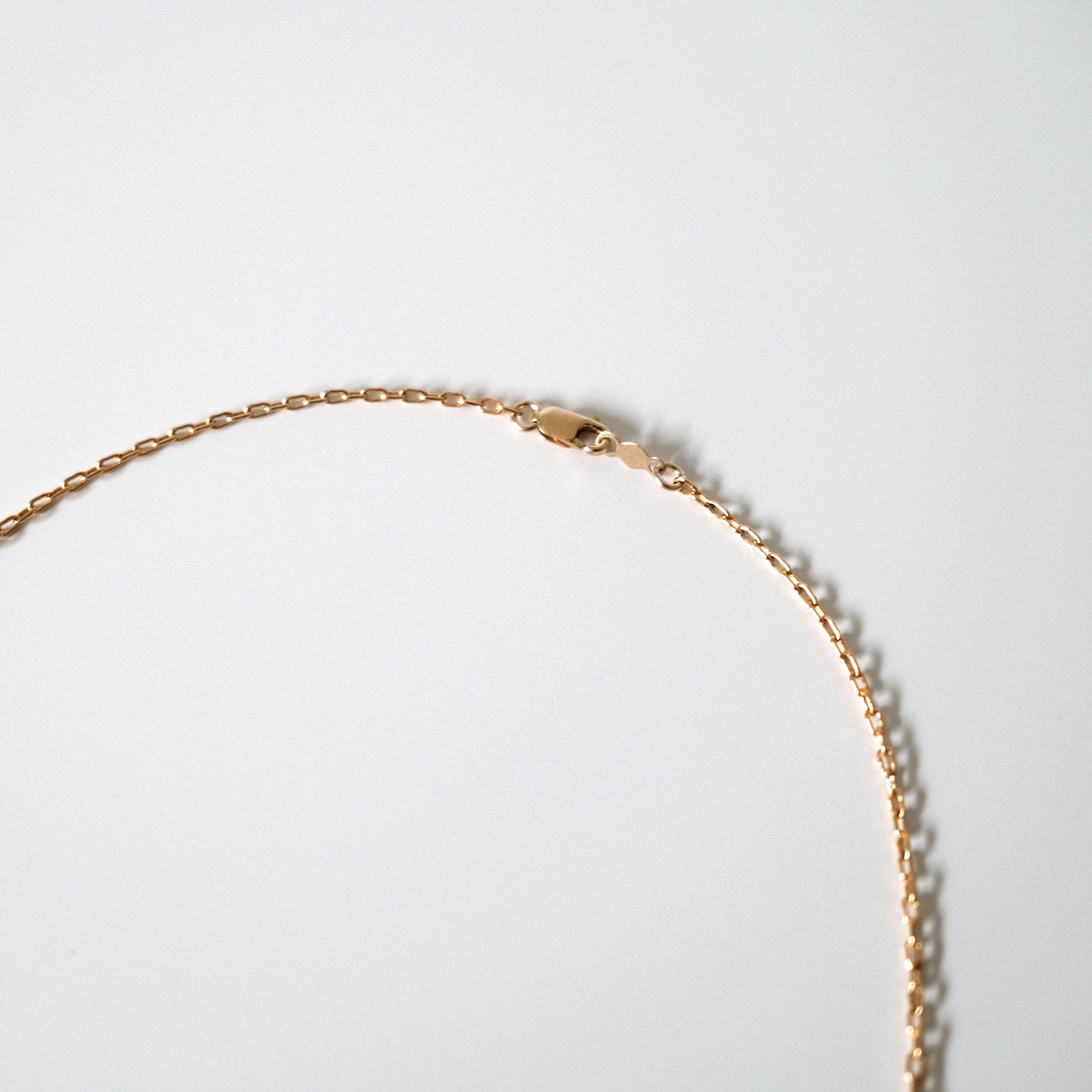 Lobster clasp and chain connection close-up