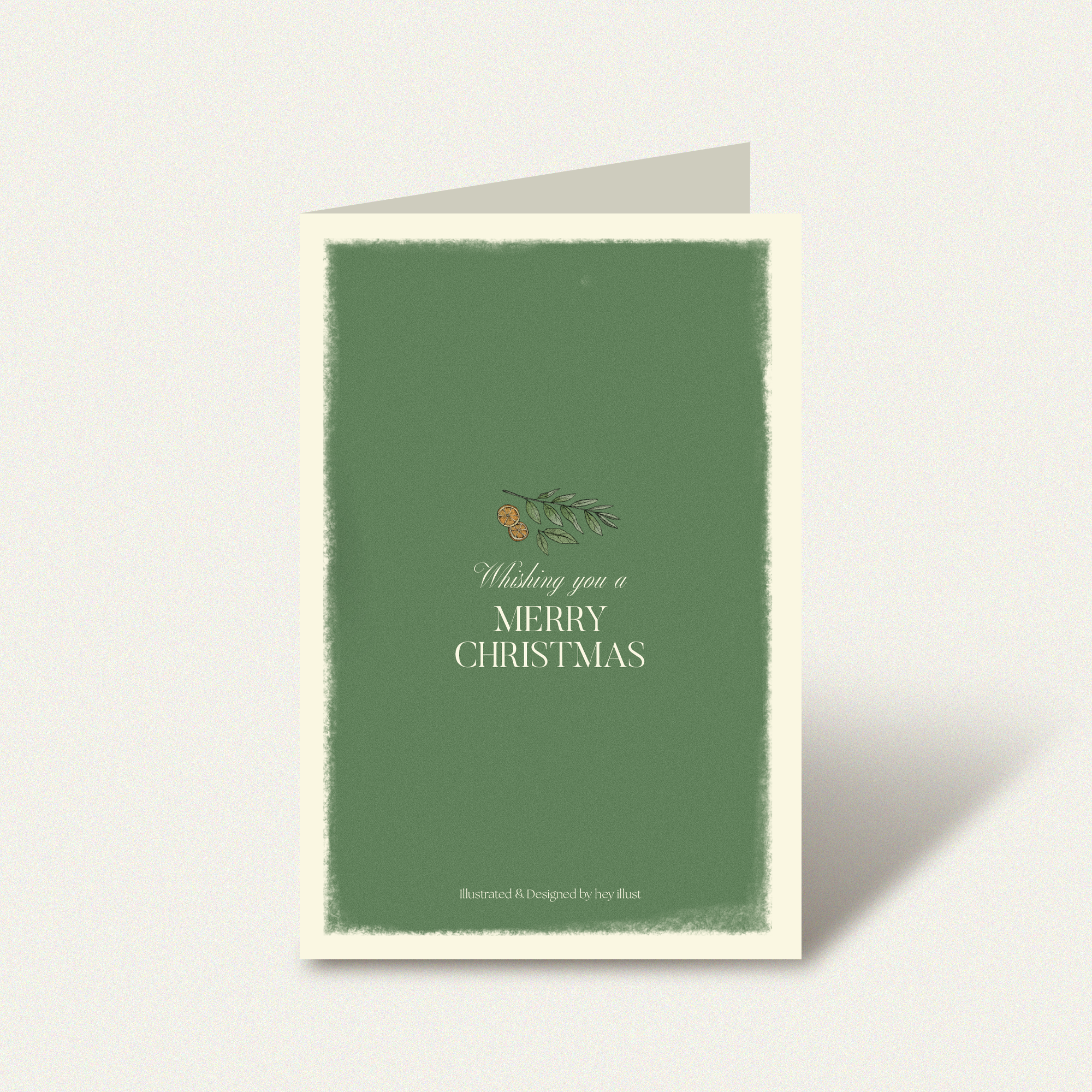 Premium holiday Christmas card featuring vintage style illustration, ideal as a unique Christmas gift