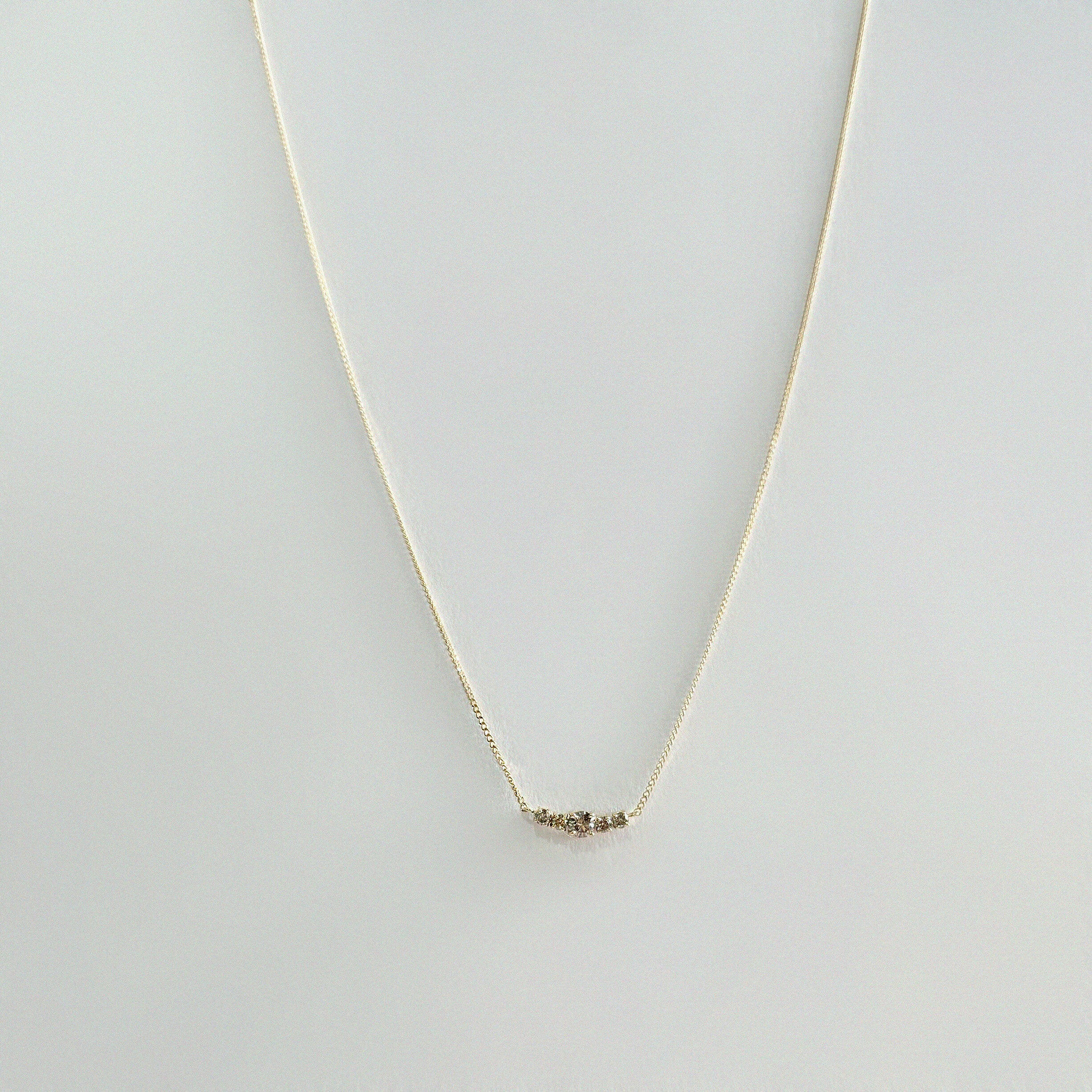 Front-facing view of Luminex Diamond Necklace with full chain and pendant – minimal and radiant