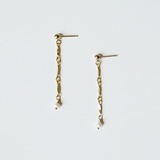 Lydia Chain With Pearl Gold Filled Earrings