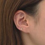 Ear close-up featuring the Nebula Cartilage Earring worn alone for minimalist charm