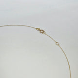 Spring ring clasp with fine extender chain in solid 14K gold