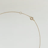 Close-up of the 14K gold spring clasp and extender ring