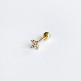 14K Pansy Cartilage Earring