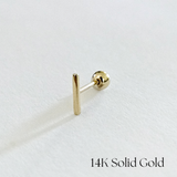 14K Tiny Bar Cartilage Earring