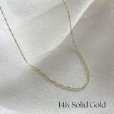 Side angle view revealing the depth and contours of the twisted Torino Chain Necklace