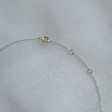 14K Circle w Diamond Necklace