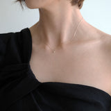 14K Circle w Diamond Necklace