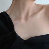 14K Circle w Diamond Necklace