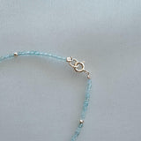 Close-up of 14K gold clasp and bead detail on the Gemma Bracelet