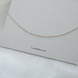 14K Solid Gold Tiffany Chain Necklace – Classic fine chain with adjustable 38–40cm length, hypoallergenic and tarnish-free