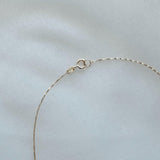 Spring clasp and extension ring of the 14K Twist Box Chain Necklace shown in detail with focus on secure closure