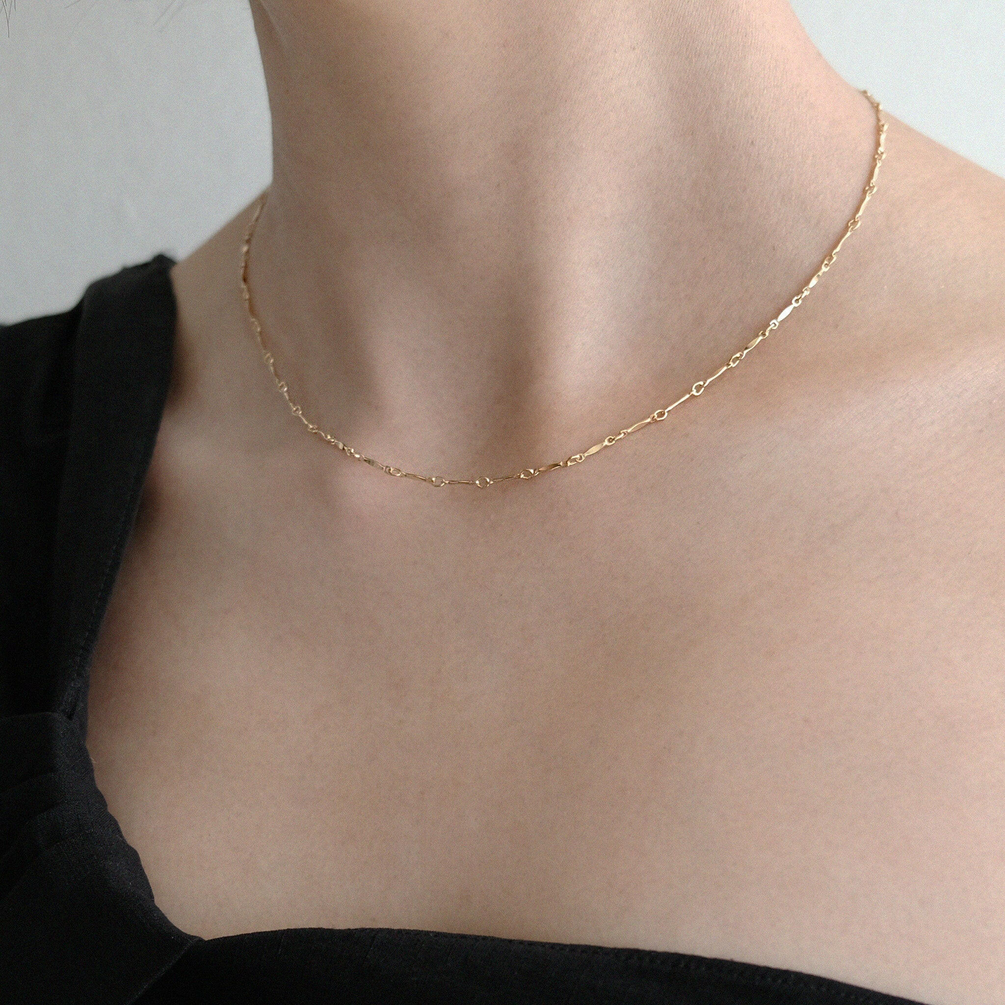 Model wearing Lydia necklace