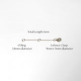 Side-by-side display of silver and gold 7cm chain extenders showing clasp detail.