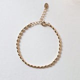 Vienna bracelet featuring a sleek, polished 3D oval-shaped chain design, perfect for sophisticated style