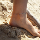 Dainty chain anklet with disc charms designed for elegant belly dance performances