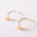 Aster Gold Filled Hoops With Disc