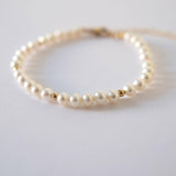 Mari Bracelet laid out highlighting bead and pearl pattern