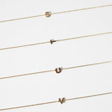 Initial bracelet featuring a minimal design, perfect as a dainty letter bracelet gift with simple and elegant style.