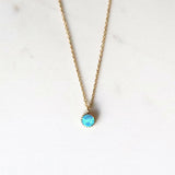 Elegant blue opal necklace pendant, perfect for a stylish and calming touch to elevate your look