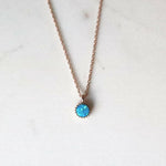 Elegant blue opal necklace pendant, perfect for a stylish and calming touch to elevate your look